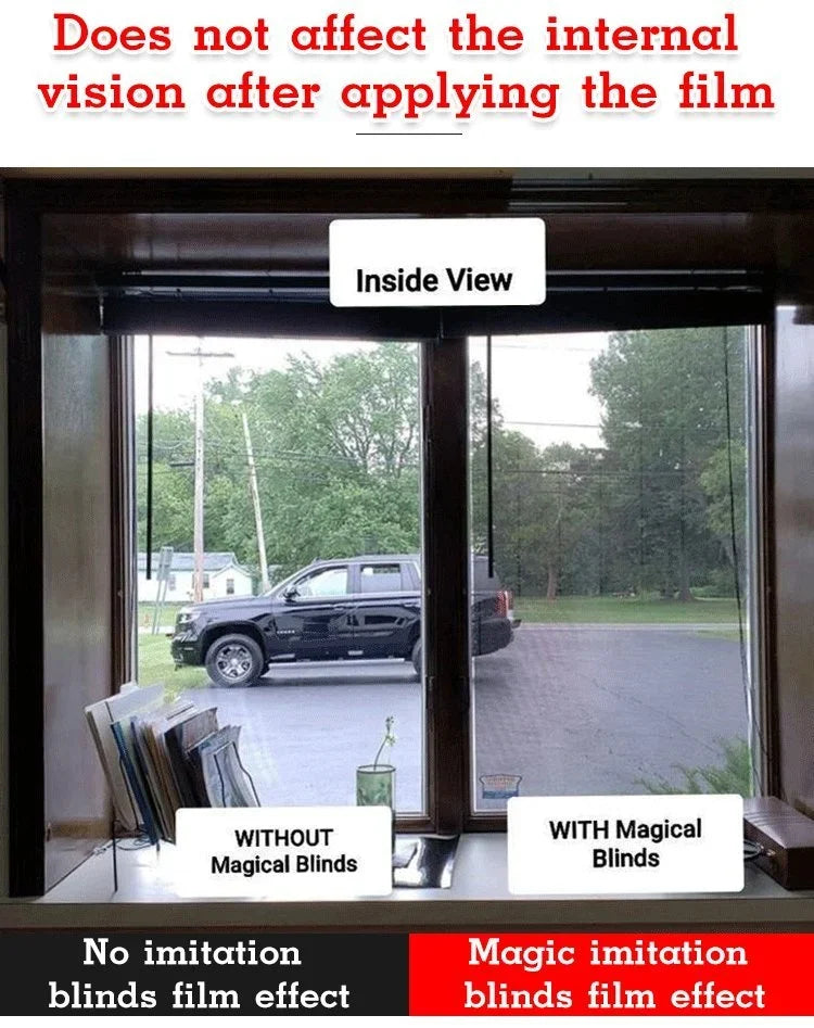 【Valentine's Day Discounts】- One Way Simulated Blinds Privacy Window Cover Exclusive