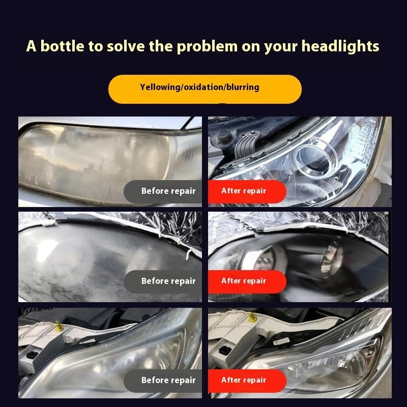 🔥Hot Sale 49% OFF 🚘Automotive Headlamp Restoration Fluid Kit