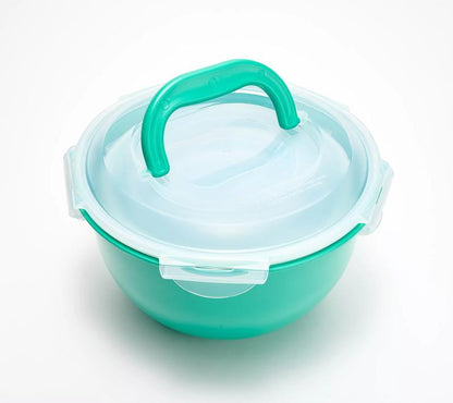 LocknLock 10-Pc Nestable Colored Body Tulip Bowls w/ (2) Handle Lids