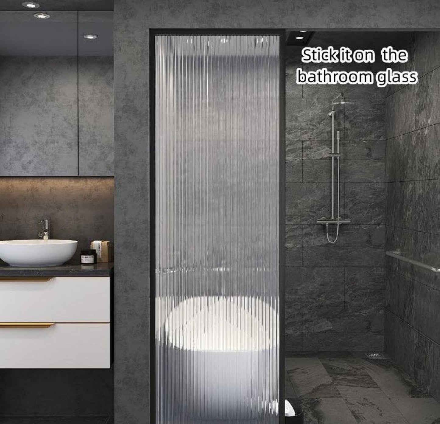 Frosted Glass Sticker - Privacy and Style for Bathroom and Kitchen